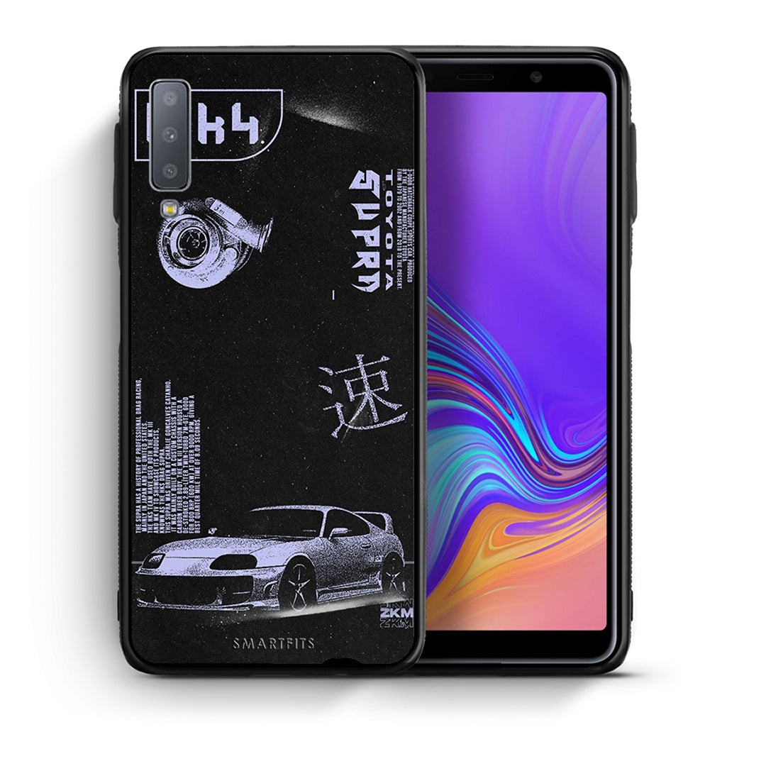 Θήκη Αγίου Βαλεντίνου Samsung A7 2018 Tokyo Drift από τη Smartfits με σχέδιο στο πίσω μέρος και μαύρο περίβλημα | Samsung A7 2018 Tokyo Drift case with colorful back and black bezels