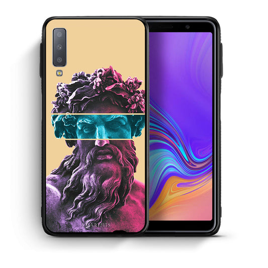 Θήκη Αγίου Βαλεντίνου Samsung A7 2018 Zeus Art από τη Smartfits με σχέδιο στο πίσω μέρος και μαύρο περίβλημα | Samsung A7 2018 Zeus Art case with colorful back and black bezels