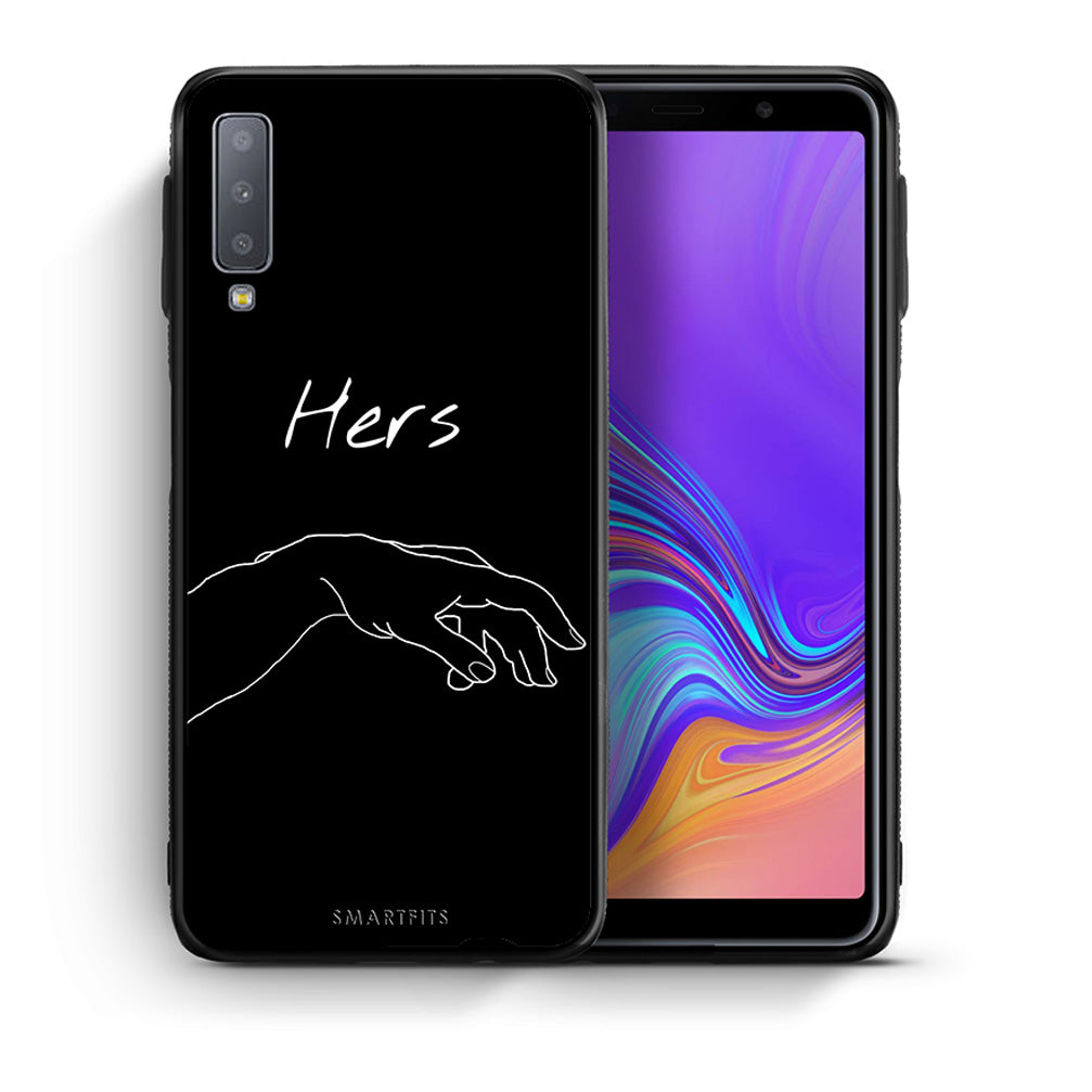 Θήκη Αγίου Βαλεντίνου Samsung A7 2018 Aeshetic Love 1 από τη Smartfits με σχέδιο στο πίσω μέρος και μαύρο περίβλημα | Samsung A7 2018 Aeshetic Love 1 case with colorful back and black bezels