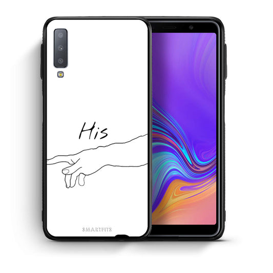 Θήκη Αγίου Βαλεντίνου Samsung A7 2018 Aeshetic Love 2 από τη Smartfits με σχέδιο στο πίσω μέρος και μαύρο περίβλημα | Samsung A7 2018 Aeshetic Love 2 case with colorful back and black bezels