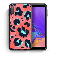 Thumbnail for Θήκη Samsung A7 2018 Pink Leopard Animal από τη Smartfits με σχέδιο στο πίσω μέρος και μαύρο περίβλημα | Samsung A7 2018 Pink Leopard Animal case with colorful back and black bezels