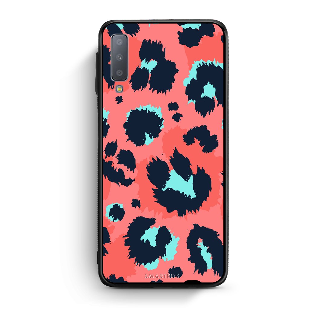 22 - samsung galaxy A7  Pink Leopard Animal case, cover, bumper