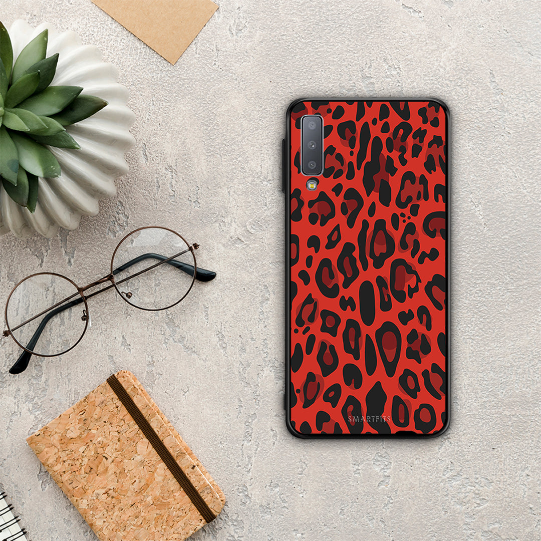Animal Red Leopard - Samsung Galaxy A7 2018 θήκη