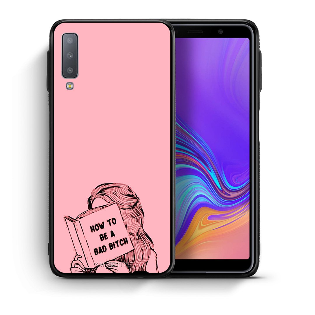 Θήκη Samsung A7 2018 Bad Bitch από τη Smartfits με σχέδιο στο πίσω μέρος και μαύρο περίβλημα | Samsung A7 2018 Bad Bitch case with colorful back and black bezels