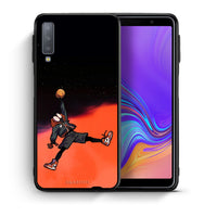 Thumbnail for Θήκη Samsung A7 2018 Basketball Hero από τη Smartfits με σχέδιο στο πίσω μέρος και μαύρο περίβλημα | Samsung A7 2018 Basketball Hero case with colorful back and black bezels