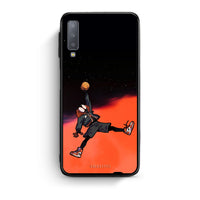 Thumbnail for samsung A7 Basketball Hero θήκη από τη Smartfits με σχέδιο στο πίσω μέρος και μαύρο περίβλημα | Smartphone case with colorful back and black bezels by Smartfits