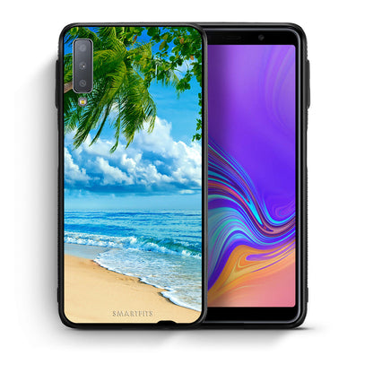 Θήκη Samsung A7 2018 Beautiful Beach από τη Smartfits με σχέδιο στο πίσω μέρος και μαύρο περίβλημα | Samsung A7 2018 Beautiful Beach case with colorful back and black bezels