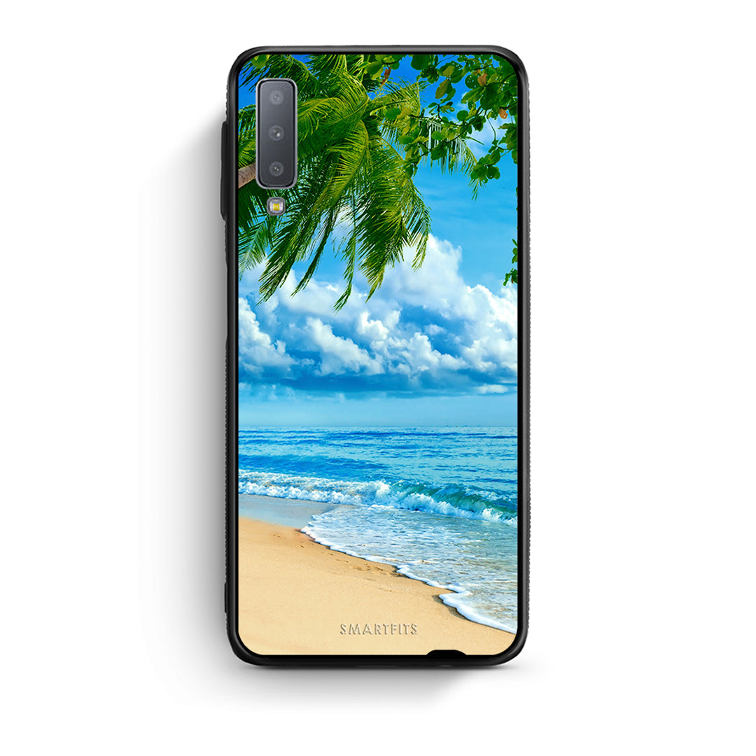 samsung A7 Beautiful Beach θήκη από τη Smartfits με σχέδιο στο πίσω μέρος και μαύρο περίβλημα | Smartphone case with colorful back and black bezels by Smartfits