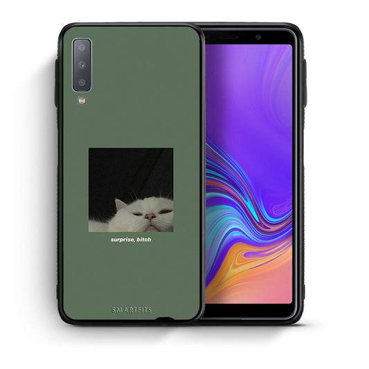 Θήκη Samsung A7 2018 Bitch Surprise από τη Smartfits με σχέδιο στο πίσω μέρος και μαύρο περίβλημα | Samsung A7 2018 Bitch Surprise case with colorful back and black bezels
