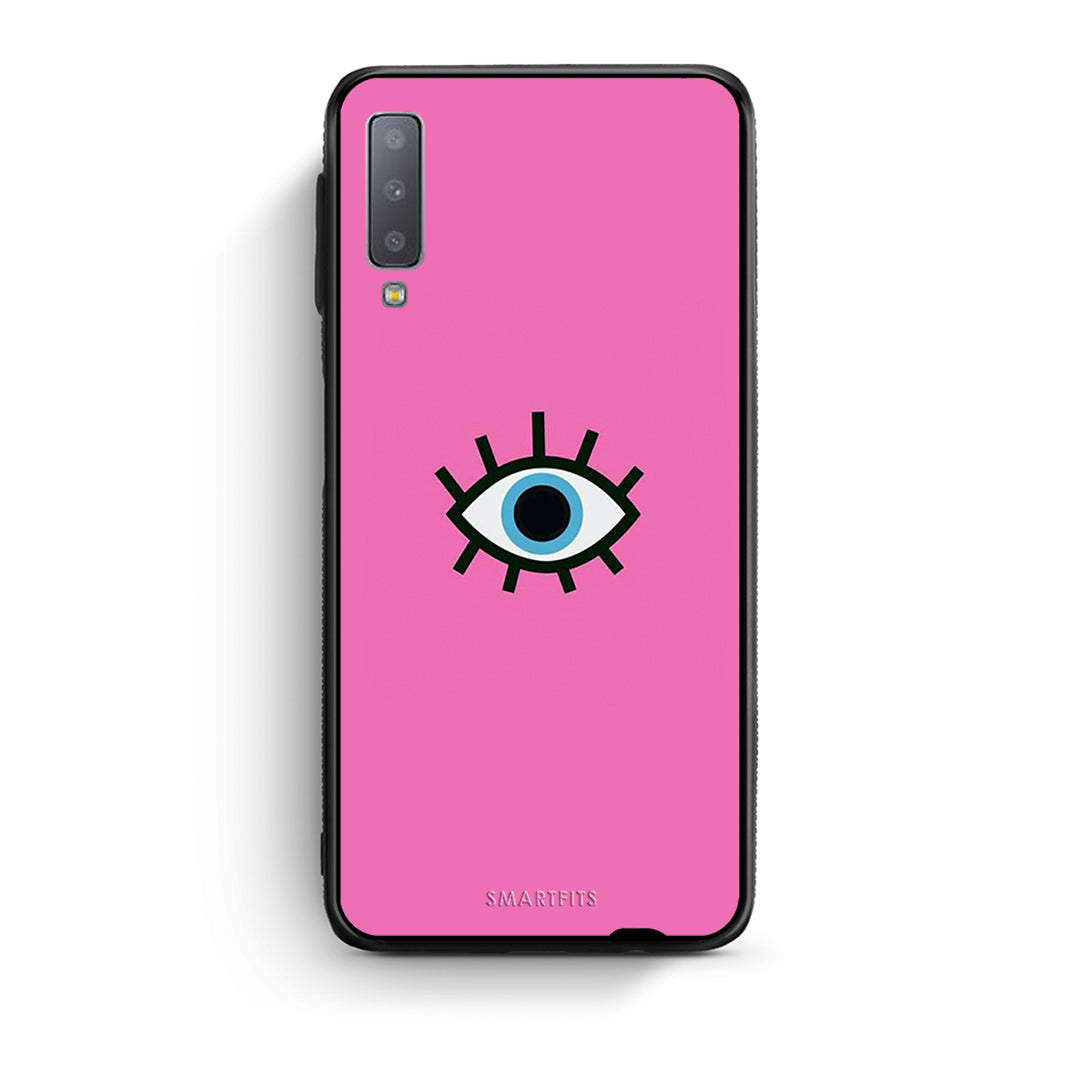 samsung A7 Blue Eye Pink θήκη από τη Smartfits με σχέδιο στο πίσω μέρος και μαύρο περίβλημα | Smartphone case with colorful back and black bezels by Smartfits