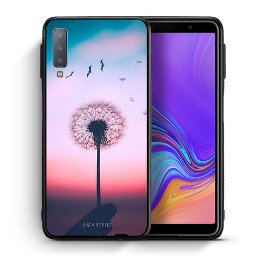 Θήκη Samsung A7 2018 Wish Boho από τη Smartfits με σχέδιο στο πίσω μέρος και μαύρο περίβλημα | Samsung A7 2018 Wish Boho case with colorful back and black bezels