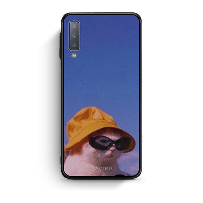 samsung A7 Cat Diva θήκη από τη Smartfits με σχέδιο στο πίσω μέρος και μαύρο περίβλημα | Smartphone case with colorful back and black bezels by Smartfits