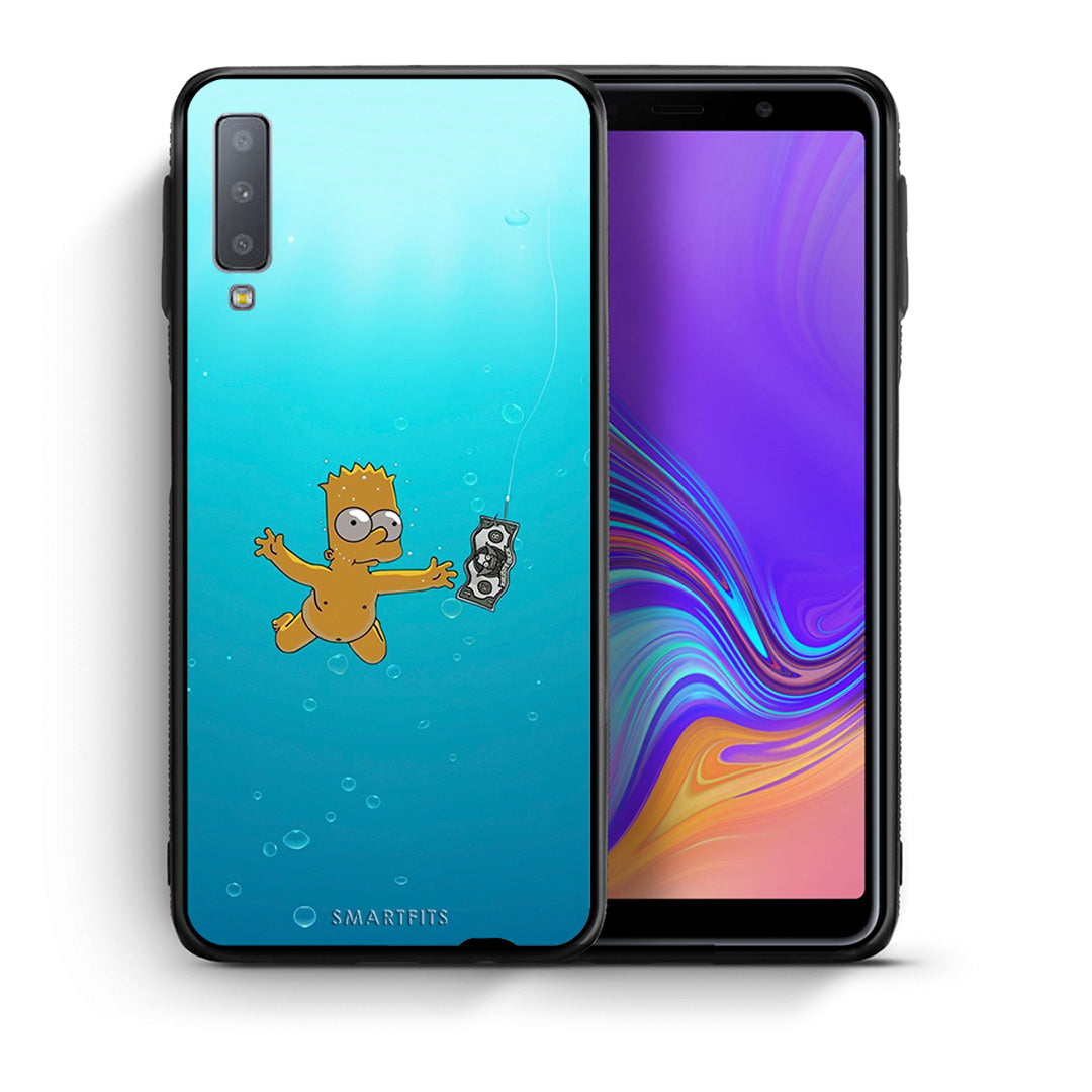 Θήκη Samsung A7 2018 Chasing Money από τη Smartfits με σχέδιο στο πίσω μέρος και μαύρο περίβλημα | Samsung A7 2018 Chasing Money case with colorful back and black bezels