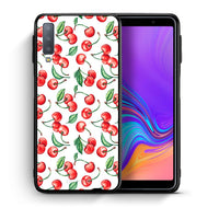 Thumbnail for Θήκη Samsung A7 2018 Cherry Summer από τη Smartfits με σχέδιο στο πίσω μέρος και μαύρο περίβλημα | Samsung A7 2018 Cherry Summer case with colorful back and black bezels