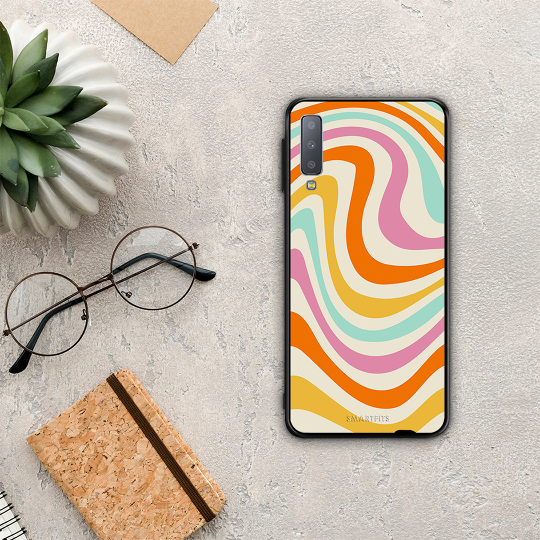 Colourful Waves - Samsung Galaxy A7 2018 θήκη