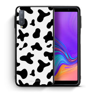 Thumbnail for Θήκη Samsung A7 2018 Cow Print από τη Smartfits με σχέδιο στο πίσω μέρος και μαύρο περίβλημα | Samsung A7 2018 Cow Print case with colorful back and black bezels