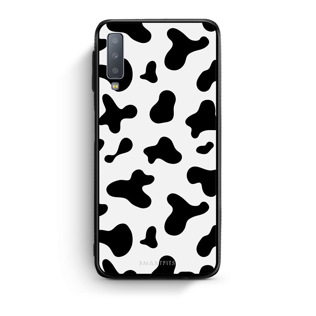 samsung A7 Cow Print θήκη από τη Smartfits με σχέδιο στο πίσω μέρος και μαύρο περίβλημα | Smartphone case with colorful back and black bezels by Smartfits