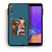 Thumbnail for Θήκη Samsung A7 2018 Cry An Ocean από τη Smartfits με σχέδιο στο πίσω μέρος και μαύρο περίβλημα | Samsung A7 2018 Cry An Ocean case with colorful back and black bezels