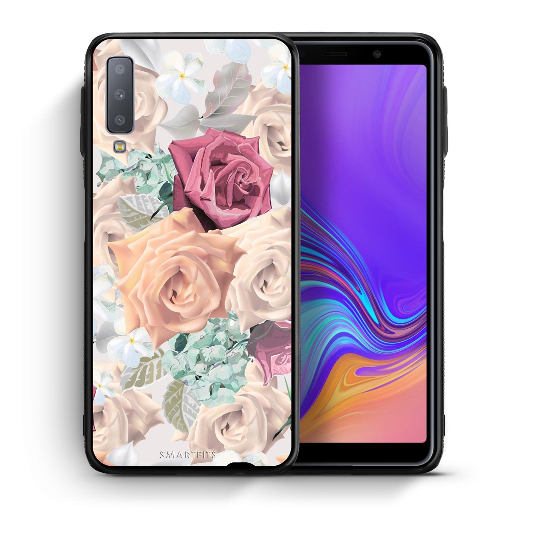 Θήκη Samsung A7 2018 Bouquet Floral από τη Smartfits με σχέδιο στο πίσω μέρος και μαύρο περίβλημα | Samsung A7 2018 Bouquet Floral case with colorful back and black bezels