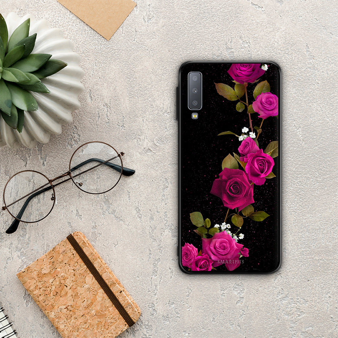Flower Red Roses - Samsung Galaxy A7 2018 θήκη