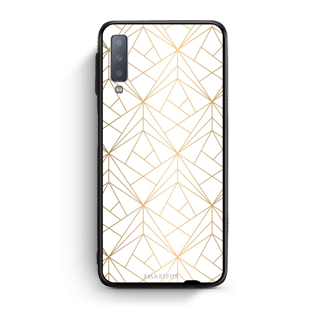 111 - samsung galaxy A7  Luxury White Geometric case, cover, bumper
