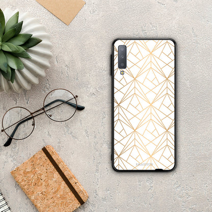 Geometric Luxury White - Samsung Galaxy A7 2018 θήκη