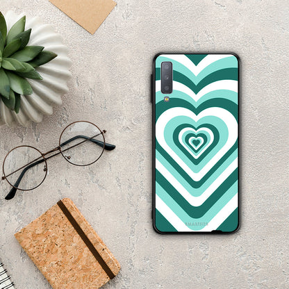 Green Hearts - Samsung Galaxy A7 2018 θήκη