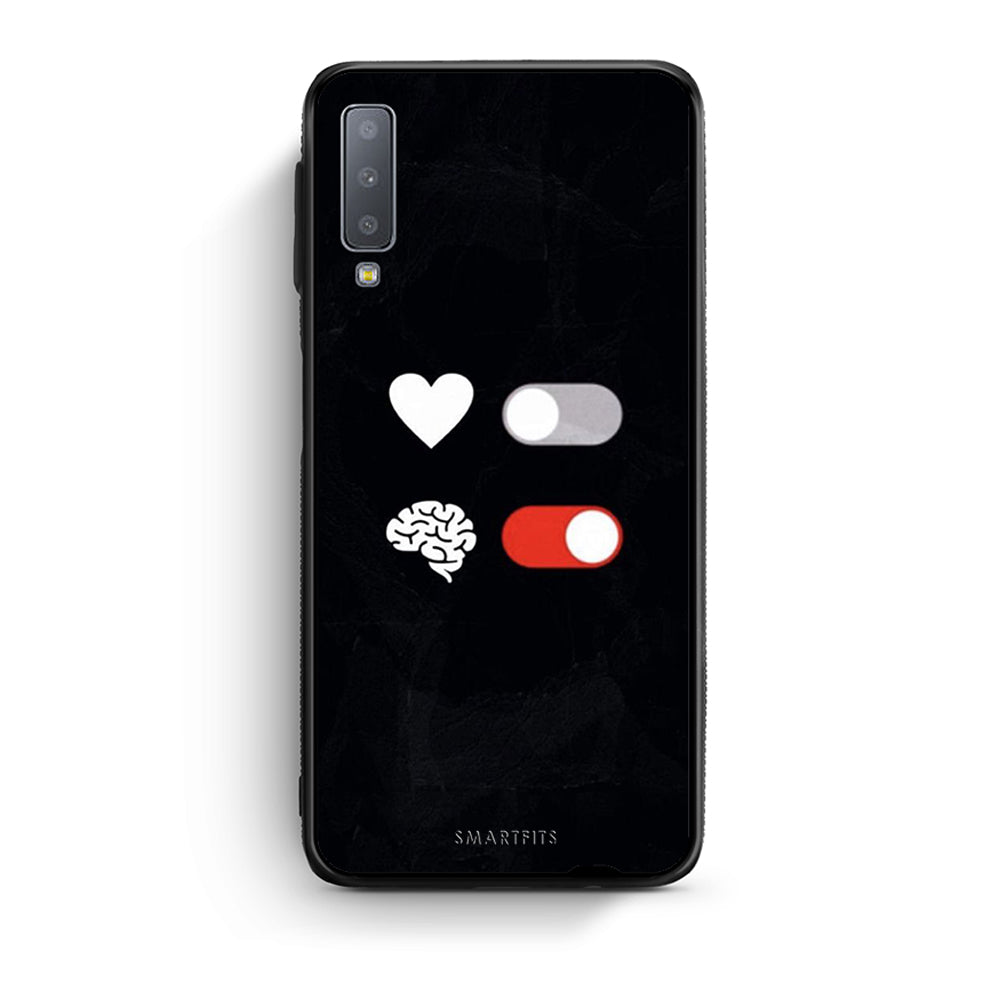 samsung A7 Heart Vs Brain Θήκη Αγίου Βαλεντίνου από τη Smartfits με σχέδιο στο πίσω μέρος και μαύρο περίβλημα | Smartphone case with colorful back and black bezels by Smartfits