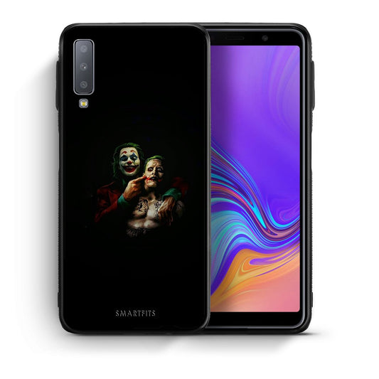 Θήκη Samsung A7 2018 Clown Hero από τη Smartfits με σχέδιο στο πίσω μέρος και μαύρο περίβλημα | Samsung A7 2018 Clown Hero case with colorful back and black bezels