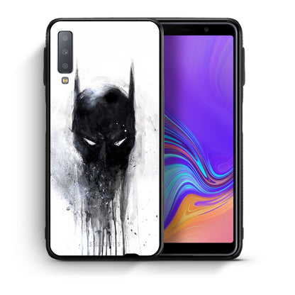 Θήκη Samsung A7 2018 Paint Bat Hero από τη Smartfits με σχέδιο στο πίσω μέρος και μαύρο περίβλημα | Samsung A7 2018 Paint Bat Hero case with colorful back and black bezels