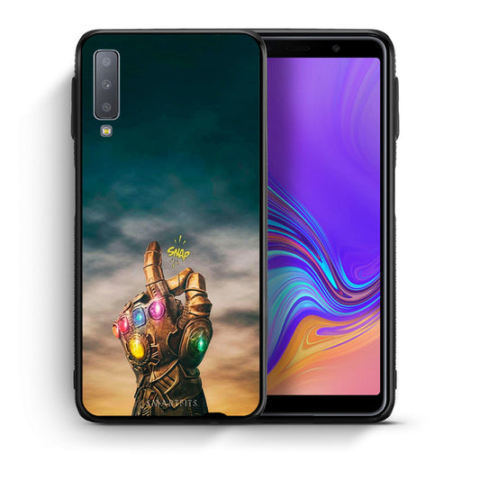 Θήκη Samsung A7 2018 Infinity Snap από τη Smartfits με σχέδιο στο πίσω μέρος και μαύρο περίβλημα | Samsung A7 2018 Infinity Snap case with colorful back and black bezels