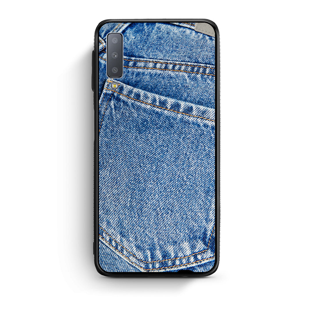 samsung A7 Jeans Pocket θήκη από τη Smartfits με σχέδιο στο πίσω μέρος και μαύρο περίβλημα | Smartphone case with colorful back and black bezels by Smartfits