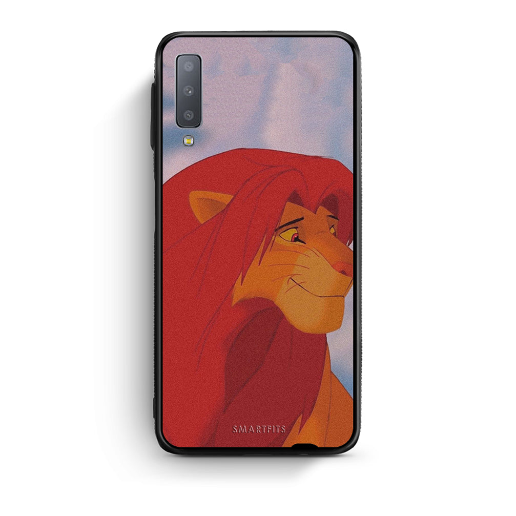 samsung A7 Lion Love 1 Θήκη Αγίου Βαλεντίνου από τη Smartfits με σχέδιο στο πίσω μέρος και μαύρο περίβλημα | Smartphone case with colorful back and black bezels by Smartfits