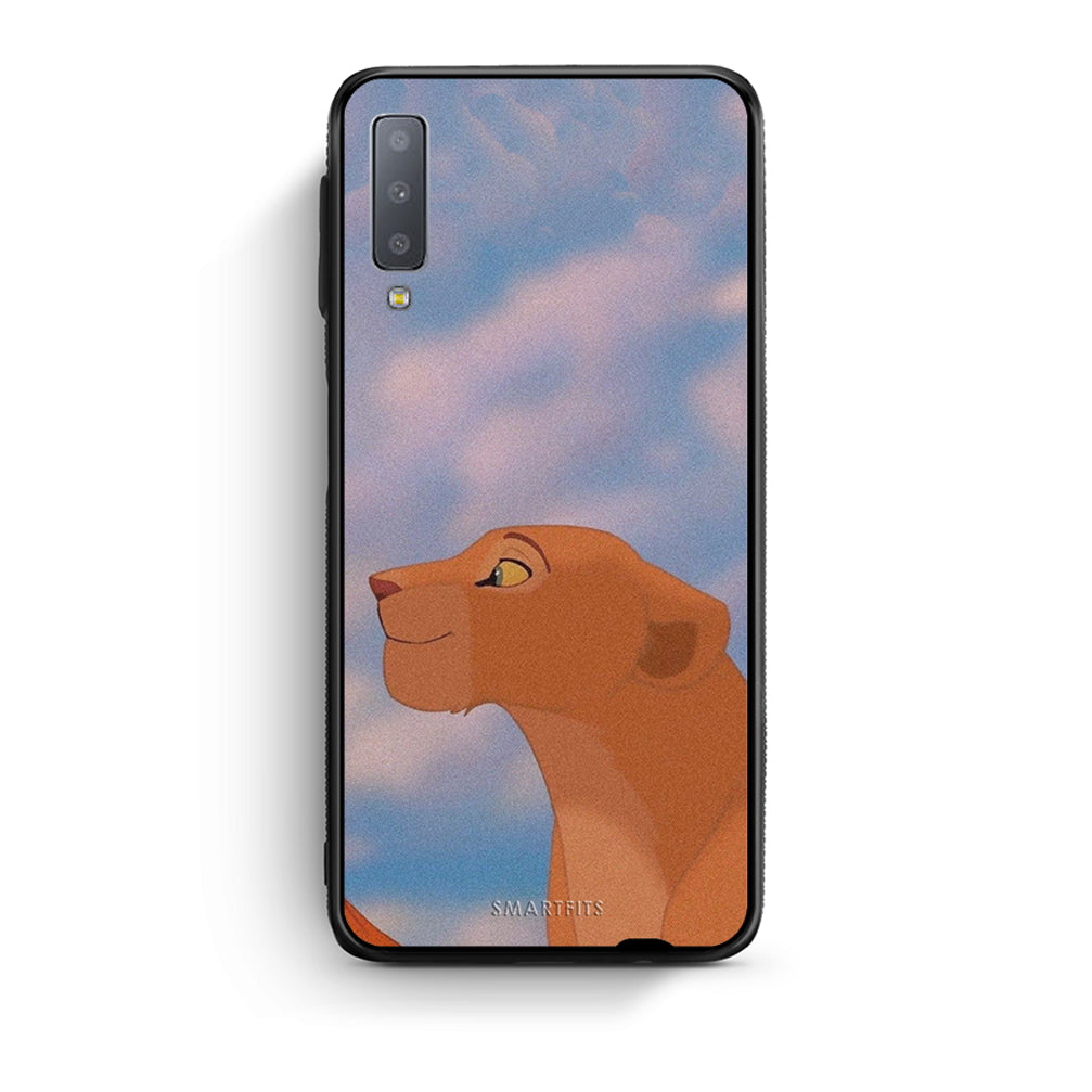 samsung A7 Lion Love 2 Θήκη Αγίου Βαλεντίνου από τη Smartfits με σχέδιο στο πίσω μέρος και μαύρο περίβλημα | Smartphone case with colorful back and black bezels by Smartfits