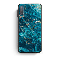 Thumbnail for samsung A7 Marble Blue θήκη από τη Smartfits με σχέδιο στο πίσω μέρος και μαύρο περίβλημα | Smartphone case with colorful back and black bezels by Smartfits