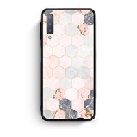 Thumbnail for 4 - samsung A7 Hexagon Pink Marble case, cover, bumper