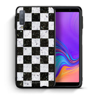 Thumbnail for Θήκη Samsung A7 2018 Square Geometric Marble από τη Smartfits με σχέδιο στο πίσω μέρος και μαύρο περίβλημα | Samsung A7 2018 Square Geometric Marble case with colorful back and black bezels