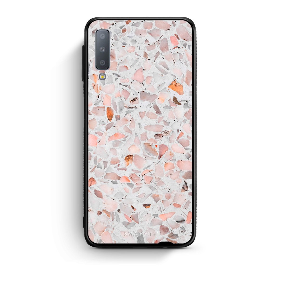samsung A7 Marble Terrazzo θήκη από τη Smartfits με σχέδιο στο πίσω μέρος και μαύρο περίβλημα | Smartphone case with colorful back and black bezels by Smartfits
