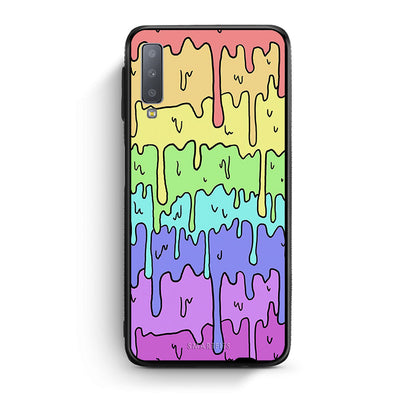 samsung A7 Melting Rainbow θήκη από τη Smartfits με σχέδιο στο πίσω μέρος και μαύρο περίβλημα | Smartphone case with colorful back and black bezels by Smartfits