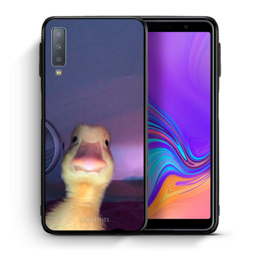 Θήκη Samsung A7 2018 Meme Duck από τη Smartfits με σχέδιο στο πίσω μέρος και μαύρο περίβλημα | Samsung A7 2018 Meme Duck case with colorful back and black bezels