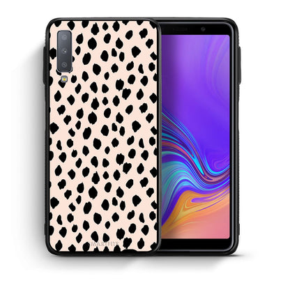Θήκη Samsung A7 2018 New Polka Dots από τη Smartfits με σχέδιο στο πίσω μέρος και μαύρο περίβλημα | Samsung A7 2018 New Polka Dots case with colorful back and black bezels