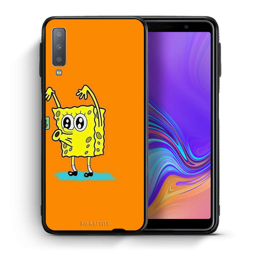 Θήκη Αγίου Βαλεντίνου Samsung A7 2018 No Money 2 από τη Smartfits με σχέδιο στο πίσω μέρος και μαύρο περίβλημα | Samsung A7 2018 No Money 2 case with colorful back and black bezels