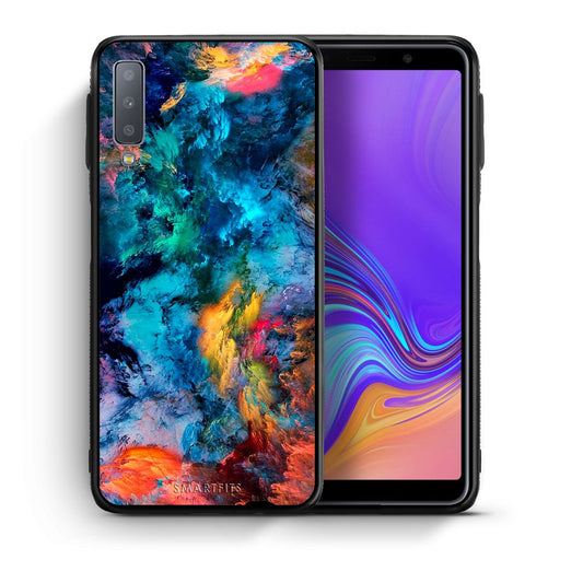 Θήκη Samsung A7 2018 Crayola Paint από τη Smartfits με σχέδιο στο πίσω μέρος και μαύρο περίβλημα | Samsung A7 2018 Crayola Paint case with colorful back and black bezels