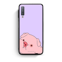 Thumbnail for samsung A7 Pig Love 2 Θήκη Αγίου Βαλεντίνου από τη Smartfits με σχέδιο στο πίσω μέρος και μαύρο περίβλημα | Smartphone case with colorful back and black bezels by Smartfits