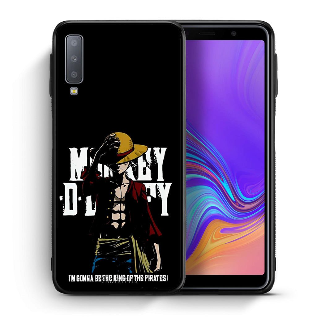 Θήκη Samsung A7 2018 Pirate King από τη Smartfits με σχέδιο στο πίσω μέρος και μαύρο περίβλημα | Samsung A7 2018 Pirate King case with colorful back and black bezels