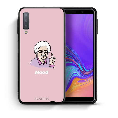 Θήκη Samsung A7 2018 Mood PopArt από τη Smartfits με σχέδιο στο πίσω μέρος και μαύρο περίβλημα | Samsung A7 2018 Mood PopArt case with colorful back and black bezels