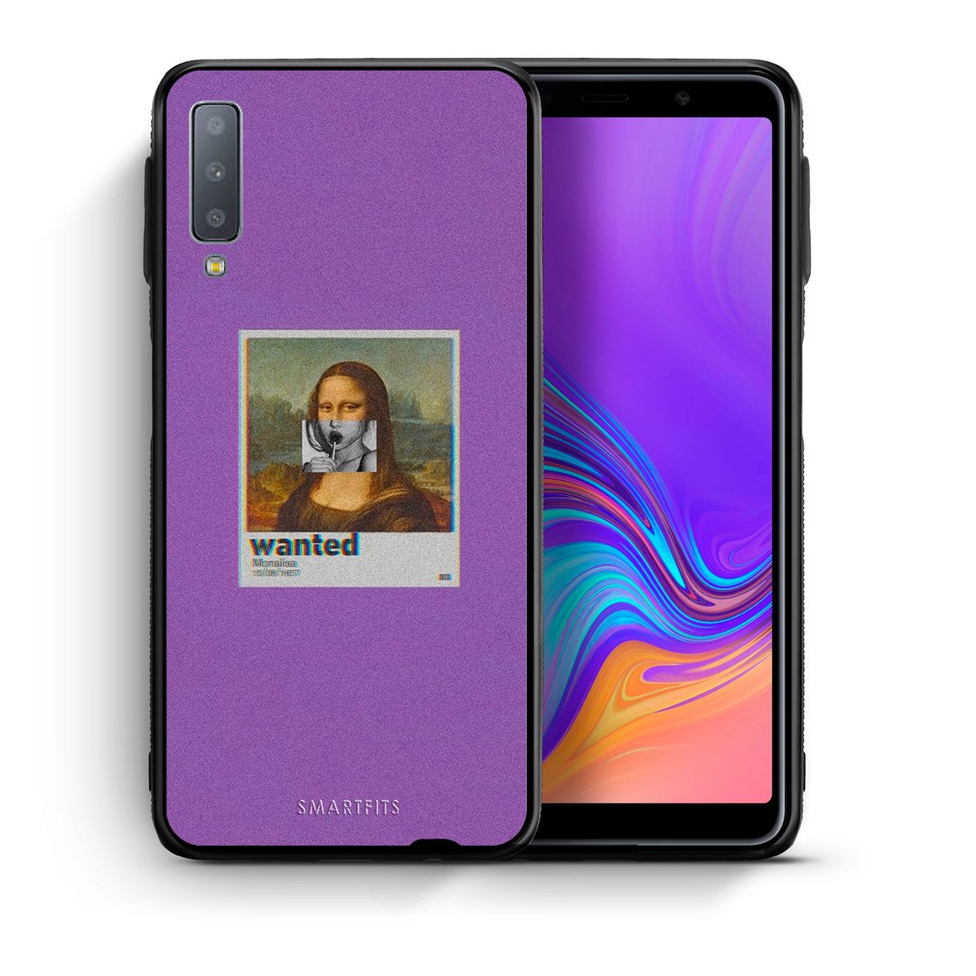 Θήκη Samsung A7 2018 Monalisa Popart από τη Smartfits με σχέδιο στο πίσω μέρος και μαύρο περίβλημα | Samsung A7 2018 Monalisa Popart case with colorful back and black bezels