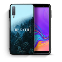 Thumbnail for Θήκη Samsung A7 2018 Breath Quote από τη Smartfits με σχέδιο στο πίσω μέρος και μαύρο περίβλημα | Samsung A7 2018 Breath Quote case with colorful back and black bezels