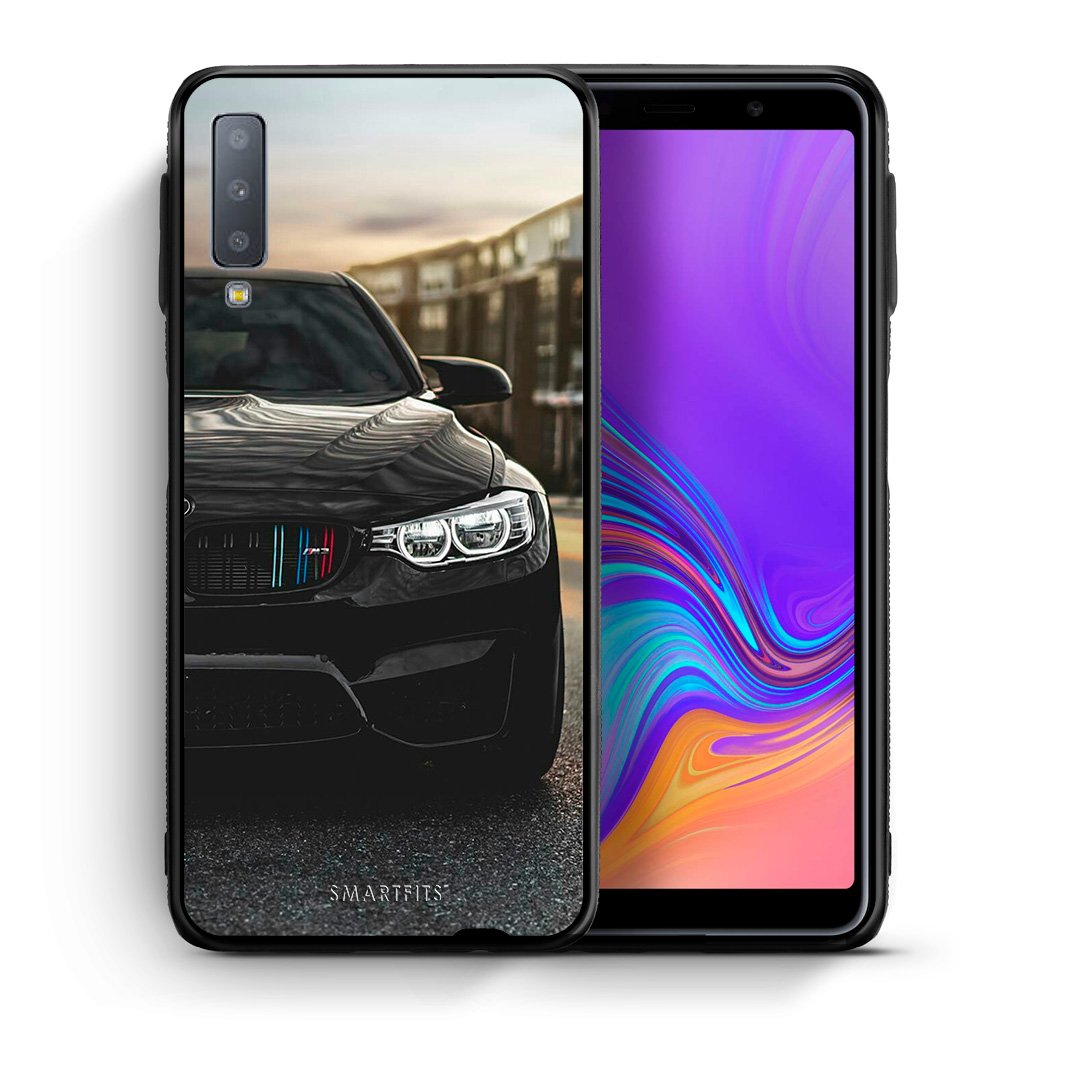 Θήκη Samsung A7 2018 M3 Racing από τη Smartfits με σχέδιο στο πίσω μέρος και μαύρο περίβλημα | Samsung A7 2018 M3 Racing case with colorful back and black bezels