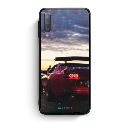 samsung A7 Racing Supra θήκη από τη Smartfits με σχέδιο στο πίσω μέρος και μαύρο περίβλημα | Smartphone case with colorful back and black bezels by Smartfits